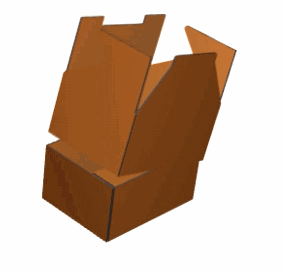 Caisse en carton ondulé avec découpe